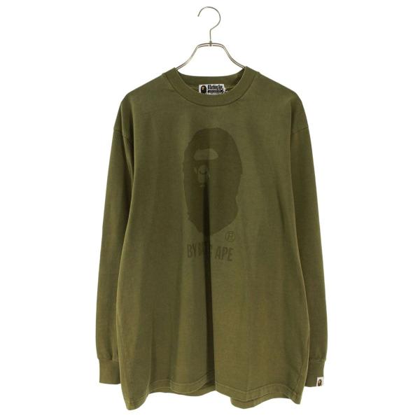 アベイシングエイプ サイズ:M  001LTK801310M ガーメントダイ長袖カットソー 中古 BS99 A BATHING APE（アベイシングエイプ） サイズ:M 001LTK801310M