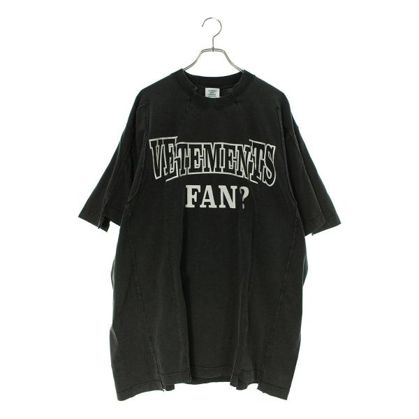 ヴェトモン VETEMENTS 23AW UE54TR570B WASHEDBLACK サイズ:S ロゴ