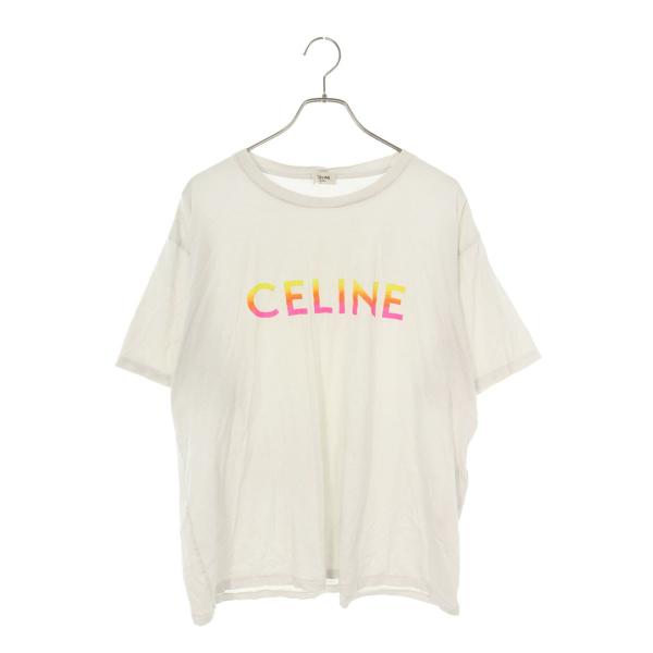セリーヌバイエディスリマン サイズ:XL  2X10B671Q グラデーションロゴプリントルーズTシャツ 中古 OM10 CELINE（セリーヌ） セリーヌバイエディスリマン サイズ:XL 2X10B671Q