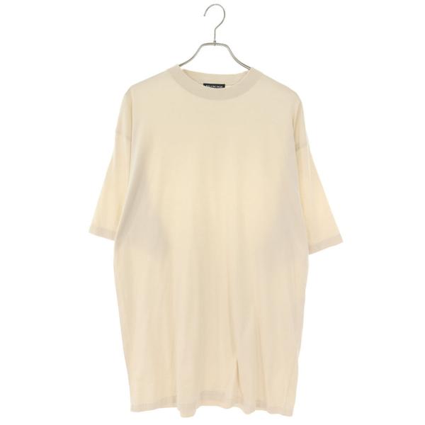 バレンシアガ サイズ:4  22SS  681045 TLVH9 バックロゴエンブロイダリーオーバーサイズTシャツ 中古 OM10 BALENCIAGA（バレンシアガ） サイズ:4 22SS 681045 TLVH9 バックロゴ