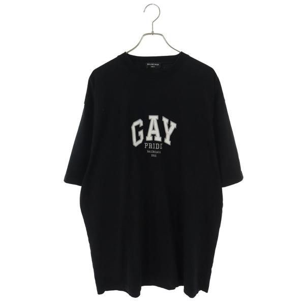 BALENCIAGA バレンシアガ Tシャツ サイズ:M GAYロゴ刺繍Tシャツ BALENCIAGA バレンシアガ Tシャツ サイズ:M GAYロゴ刺繍Tシャツ