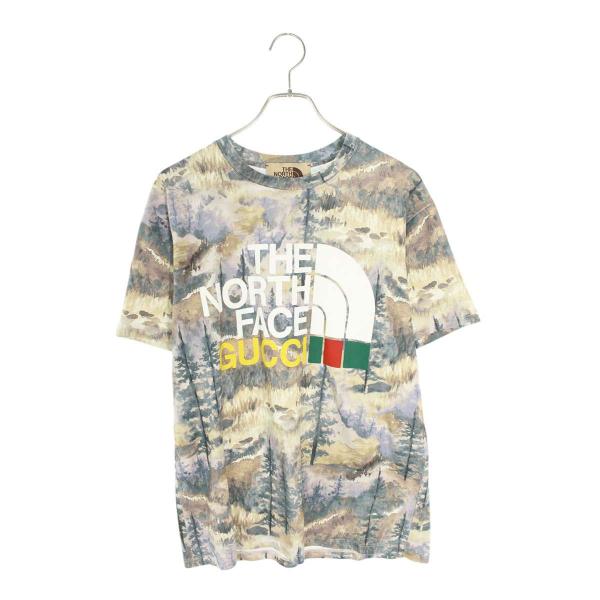 GUCCI グッチ Tシャツ ノースフェイス 672475 XJDTA サイズ:S ロゴ 