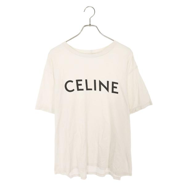 セリーヌ サイズ:XL  2X681671Q ルーズフィットロゴプリントTシャツ 中古 SB01 CELINE（セリーヌ） サイズ:M 2X681671Q ルーズフィットロゴプリントT