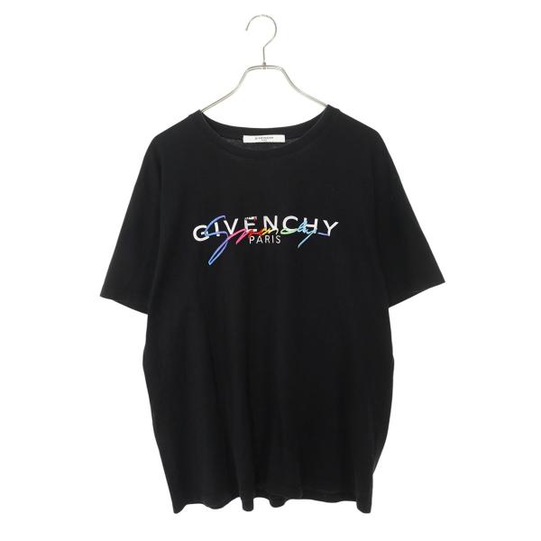 ジバンシィ サイズ:L  BM70RL3002 レインボーロゴTシャツ 中古 BS99 GIVENCHY（ジバンシィ） サイズ:L BM70RL3002 レインボーロゴTシャツ