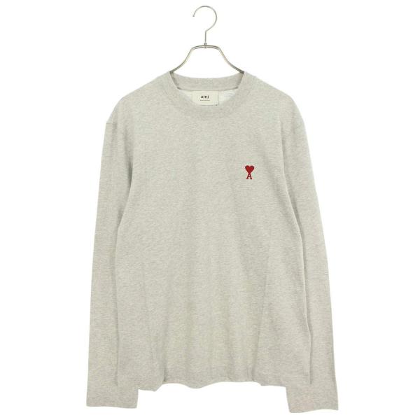 アミアレクサンドルマテュッシ サイズ:XL  25SS  BFUTS235724 0951 ハートA刺繍長袖カットソー 新古品 SB01 AMI Alexandre Mattiussi アミアレクサンドルマテュッシ Tシャツ