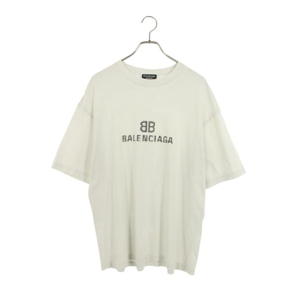 バレンシアガ サイズ:XS  612966 TKV17 モザイクロゴプリントTシャツ 中古 SB01 BALENCIAGA（バレンシアガ） Tシャツ サイズ:XS 612966 TKV17 モザイク