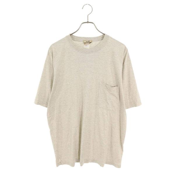 エルメス サイズ:XL Hロゴ刺繍ポケットTシャツ 中古 BS99 HERMES（エルメス） Tシャツ サイズ:XL Hロゴ刺繍ポケットTシャツ 中古