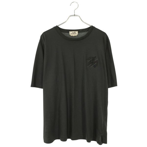 エルメス サイズ:XL レザー刺繍Tシャツ 中古 BS99 HERMES（エルメス） Tシャツ サイズ:XL レザー刺繍Tシャツ 中古 BS99