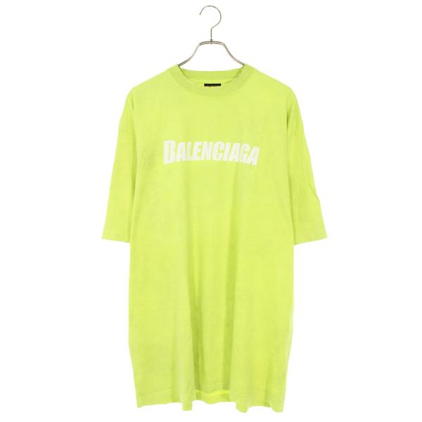 バレンシアガ サイズ:S  651795 TNVL1 デストロイ加工ロゴプリントTシャツ 中古 OM10 BALENCIAGA（バレンシアガ） Tシャツ サイズ:S 651795 TNVL1
