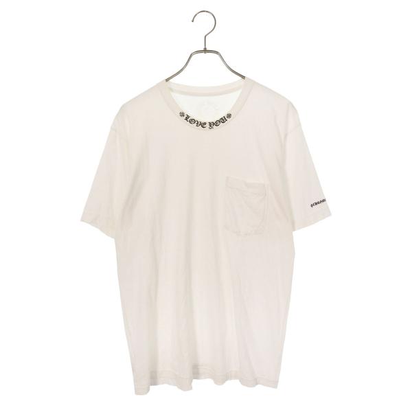 クロムハーツ サイズ:L  CH T-SHRT 1 ネックLOVE YOUロゴプリントTシャツ 中古 OS06 CHROME HEARTS（クロムハーツ） Tシャツ サイズ:L CH T-SHRT 1 ネック