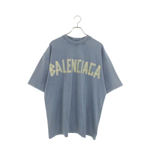 BALENCIAGA（バレンシアガ） サイズ:M 739784 TOVA9 テープロゴTシャツ