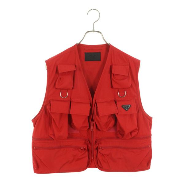 新品未使用　PRADAプラダ SGC499 三角プレートマルチポケットベスト 新品未使用 PRADAプラダ SGC499 三角プレートマルチポケット