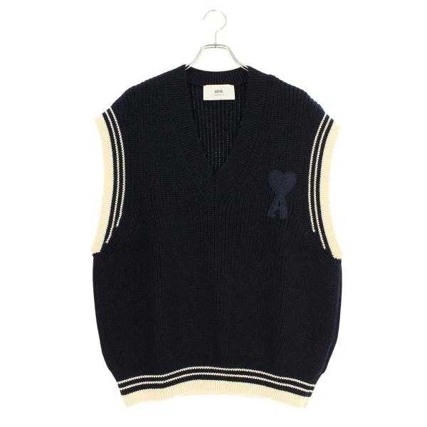 アミアレクサンドルマテュッシ サイズ:XL 25SS UKS768 ハートA刺繍チルデンベスト 新古品 SB01 AMI Alexandre Mattiussi アミアレクサンドルマテュッシ サイズ:XL