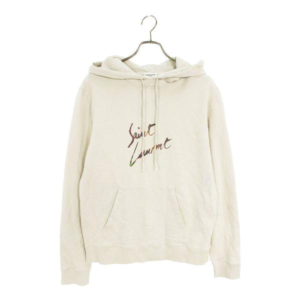 サンローランパリ パーカー 18AW サイズ:XS ロゴプリントダメージ加工 