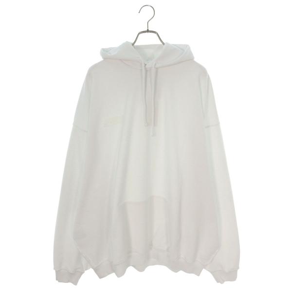 ヴェトモン 24AW UA65HD107W サイズ:M インサイドアウトレーベルパーカー 新古品 BS55 VETEMENTS（ヴェトモン） パーカー 24AW UA65HD107W サイズ:M