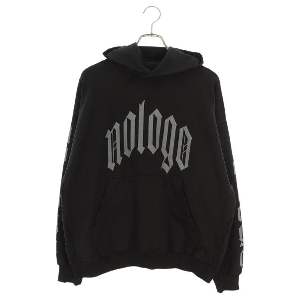 バレンシアガ パーカー 24SS 767877 TQVK7 サイズ:XS デストロイ加工Nologoプリントプルオーバーパーカー 中古 OM10 BALENCIAGA（バレンシアガ） パーカー 24SS 767877 TQVK7 サイズ:XS