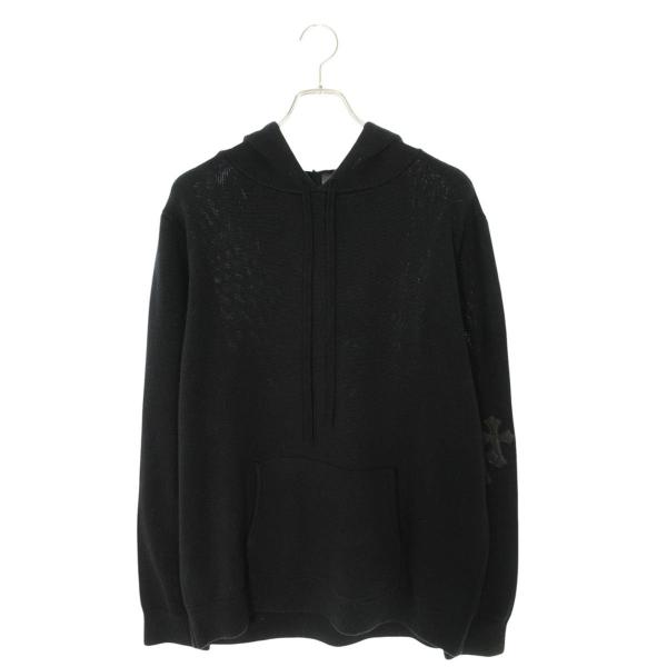 クロムハーツ サイズ:L  WAITING ROOM HD PLVR CSHMR クロスパッチ付きカシミアパーカー 中古 SS07 CHROME HEARTS（クロムハーツ） サイズ:L WAITING ROOM HD PLVR CSHMR