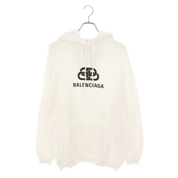 バレンシアガ サイズ:S  570792 TEV19 BBロゴプリントプルオーバーパーカー 中古 SB01 BALENCIAGA（バレンシアガ） パーカー サイズ:S 570792 TEV19 BBロゴ