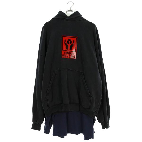 バレンシアガ サイズ:XXS  808827 TRVS7 レイヤードデザインパーカー 中古 BS99 rinkan_10625-250523-0423