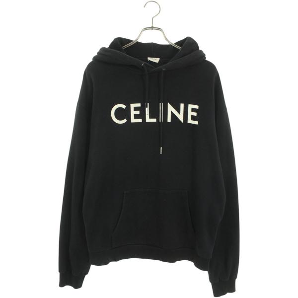 セリーヌ サイズ:XL  2Y321670Q クラシックロゴルーズプルオーバーパーカー 中古 SB01 CELINE（セリーヌ） パーカー サイズ:XL 2Y321670Q クラシックロゴ