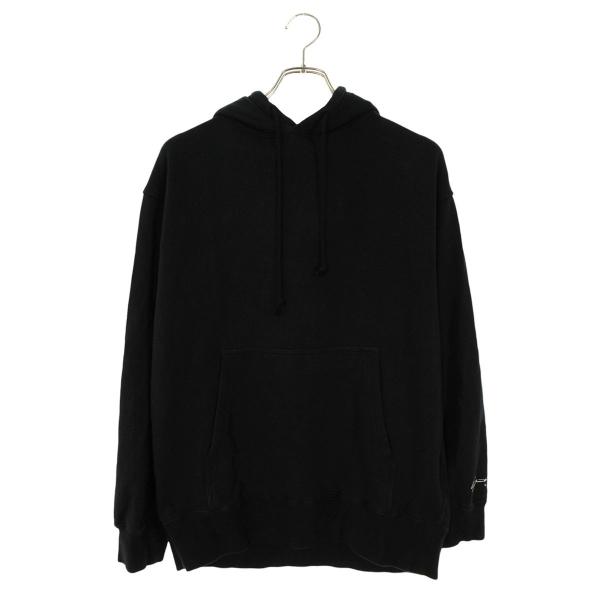 ヨウジヤマモトプールオム サイズ:1  HG-T45-088 ロゴプリントプルオーバーパーカー 中古 BS99 Yohji Yamamoto POUR HOMME ヨウジヤマモトプールオム サイズ:1 HG-T45