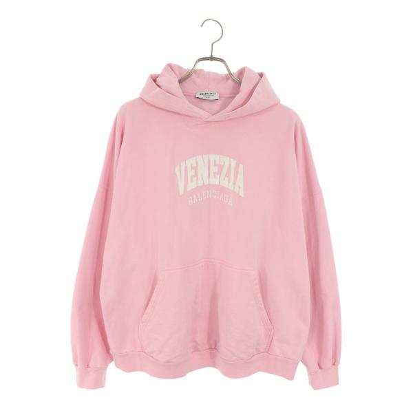 バレンシアガ サイズ:2  675003 TMV56 30着限定フロント刺繍パーカー 中古 SB01 BALENCIAGA バレンシアガ パーカー サイズ:2 675003 TMV56 30着限定