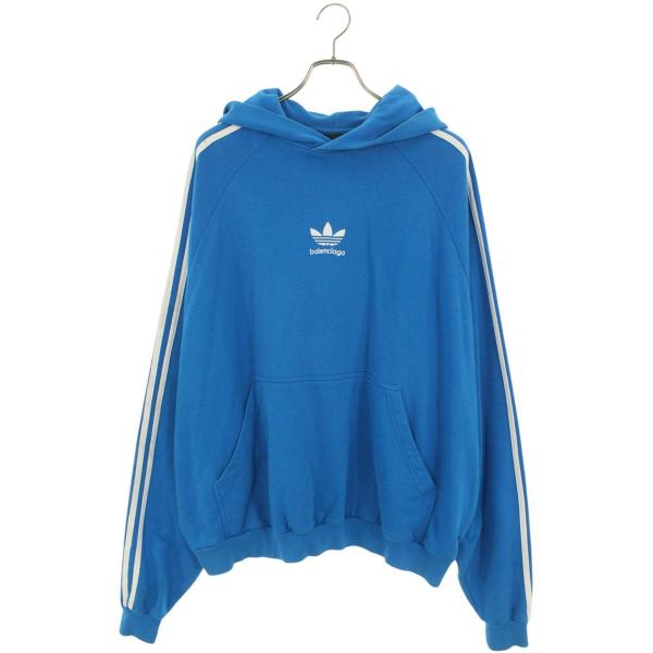 BALENCIAGA×adidas 22AWロゴ刺繍プルオーバーパーカー BALENCIAGA バレンシアガ 22AW×adidas ロゴ刺繍プルオーバー