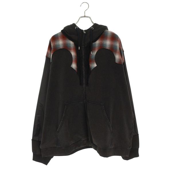 メゾンマルジェラ  ペンドルトン サイズ:S  S67HG0022 ダブルネームヨーク切り替えジップアップパーカー 新古品 SB01 Maison Margiela（メゾンマルジェラ） ペンドルトン サイズ:S