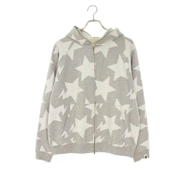 アベイシングエイプ サイズ:M スタープリントジップアップパーカー 中古 BS99 A BATHING APE（アベイシングエイプ） サイズ:M スタープリントジップ
