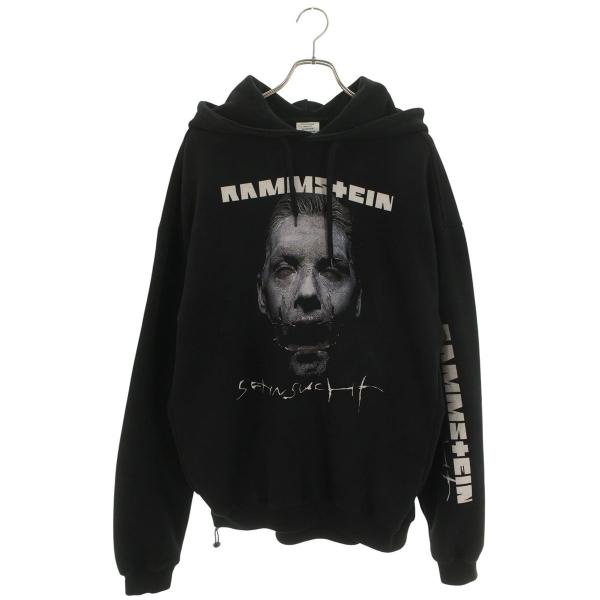 ヴェトモン サイズ:M  17AW  MAH18TR29 アートワークプリントオーバーサイズプルオーバーパーカー 中古 SB01 VETEMENTS（ヴェトモン） サイズ:M 17AW MAH18TR29 アートワーク