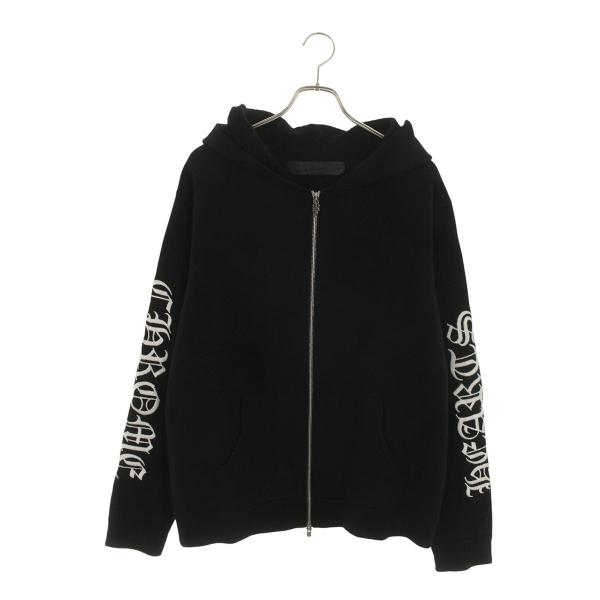 クロムハーツ サイズ:L  U LIFE SENTENCE 袖ロゴ刺繍カシミヤジップパーカー 中古 SJ02 rinkan_10625-251205-0038