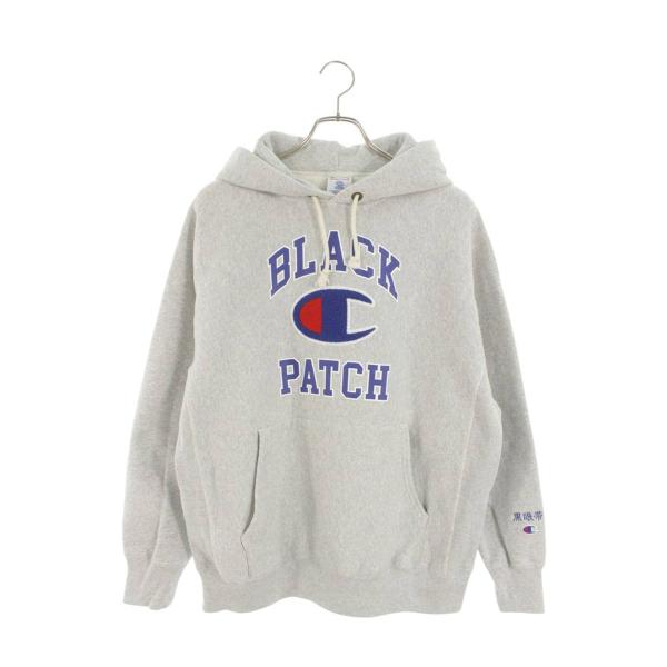 ブラックアイパッチ BlackEyePatch ×チャンピオン Champion　  C8-W132 REVERSE WEAVE ロゴプリントパーカー メンズ L BlackEyePatch（ブラックアイパッチ） チャンピオン サイズ:L C8-W132