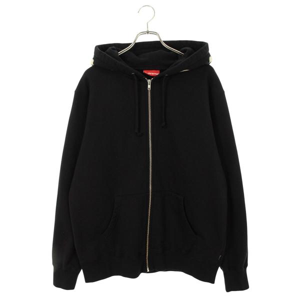 あ　Supreme ブラック フード付きパーカー Supreme（シュプリーム） パーカー サイズ:L 18AW Bone Zip Up