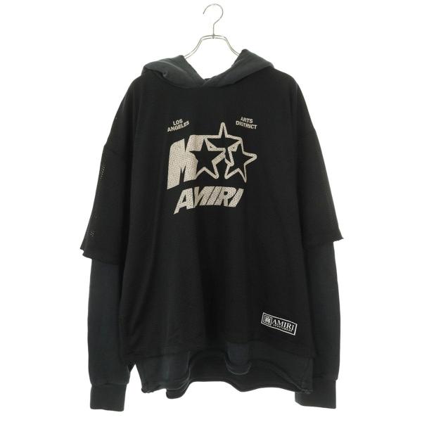 アミリ  25SS  SRAMJYHD1092SMRBC00 MAスターメッシュレイヤードプルオーバーパーカー メンズ XXL AMIRI（アミリ） サイズ:XXL 25SS SRAMJYHD1092SMRBC00 MAスター