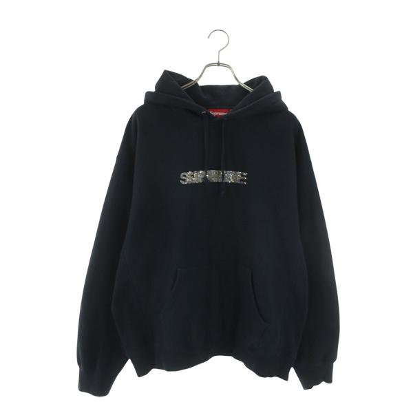 Supreme シュプリーム SWAROVSKI スワロフスキー 25AW x Swarovski スワロフスキー Motion Logo Hooded Sweatshirt モーションロゴ フーディー パーカー ブラック系 L【極上美品】【中古】 Supreme（シュプリーム） パーカー サイズ:L 25AW Swarovski Motion