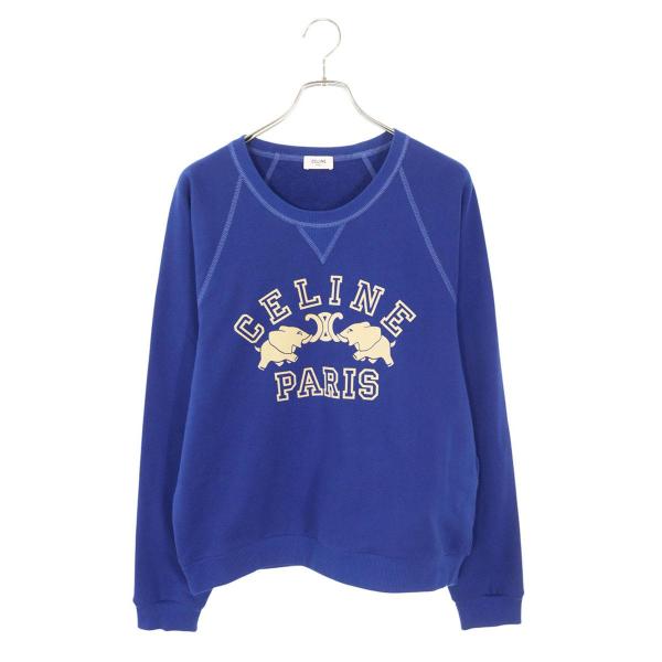 セリーヌ サイズ:L  25AW  RY0H5670Q アニマルロゴレギュラースウェット 新古品 SS13 CELINE（セリーヌ） スウェット サイズ:L 25AW RY0H5670Q アニマルロゴ