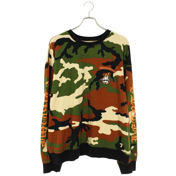 クロムハーツ サイズ:XXL PPO CAUTION SWTSHRT MATTY BOYプリントカモフラ柄スウェット 中古 OK15 CHROME HEARTS（クロムハーツ） スウェット サイズ:XXL PPO CAUTION