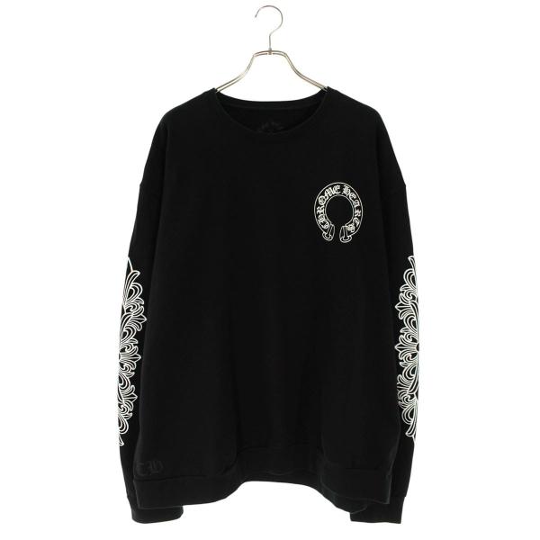 クロムハーツ サイズ:L  SWTSHRT PLVR 袖フローラルバックホースシュープリントスウェット 中古 NO05 CHROME HEARTS（クロムハーツ） スウェット サイズ:XXL SWTSHRT PLVR