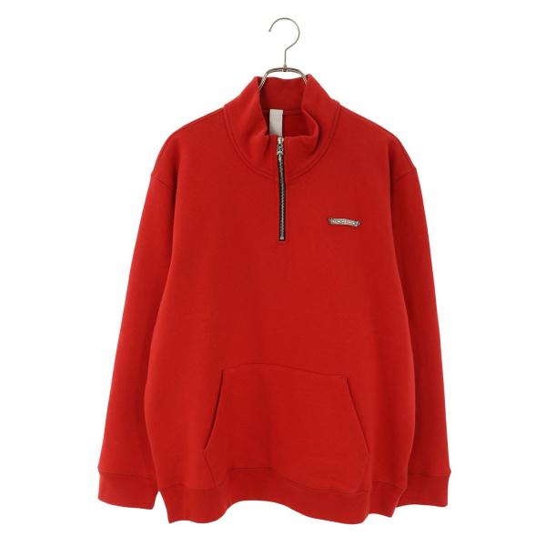 クロムハーツ  SAILIN ON 1/2 ZIP ラベル付きトリプルクロスロゴ刺繍ハーフジップスウェット メンズ XL CHROME HEARTS（クロムハーツ） サイズ:XL SAILIN ON 1 2 ZIP ラベル
