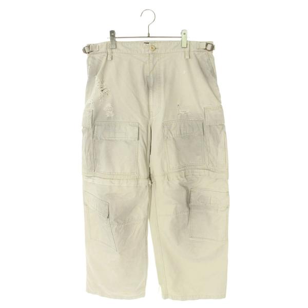 バレンシアガ サイズ:50  773255 TKP27 ダメージ加工ラージカーゴロングパンツ 中古 OM10 BALENCIAGA（バレンシアガ） ロングパンツ 773255 TKP27 サイズ:50