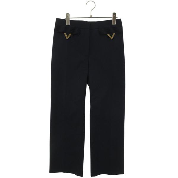 ヴァレンティノ　VALENTINO ワイドパンツ V金具　パンツ VALENTINO（ヴァレンティノ） サイズ:40 RB3RB2V54FD Vロゴ金具装飾