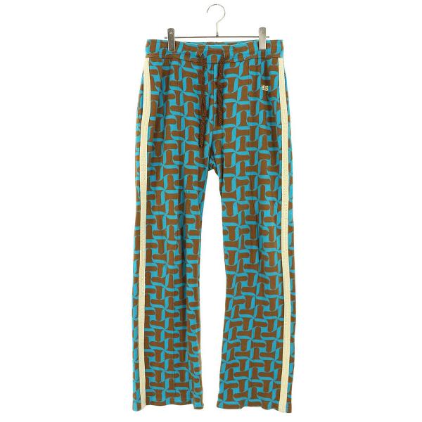 ウェールズボナー サイズ:4  Symphony track pants ロゴ総柄トラックロングパンツ 中古 BS99 Wales Bonner（ウェールズ ボナー） サイズ:4 Symphony track pants