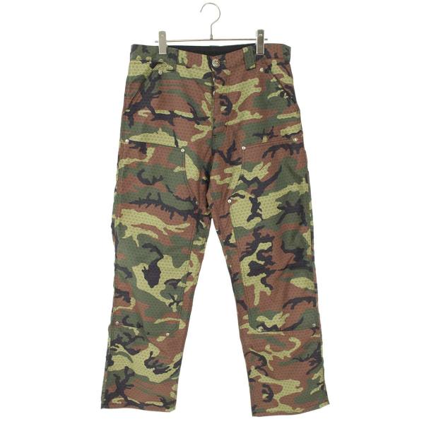 クロムハーツ サイズ:31インチ  CARPENTER DOUBLE KNEE 総柄カモカーペンターロングパンツ 中古 SJ02 CHROME HEARTS（クロムハーツ） ロングパンツ サイズ:31インチ