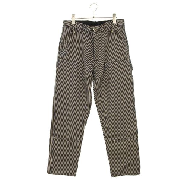 クロムハーツ  ヒッコリーカーペンター ストライプ柄カーペンターロングパンツ メンズ 30インチ CHROME HEARTS（クロムハーツ） サイズ:30インチ ヒッコリー