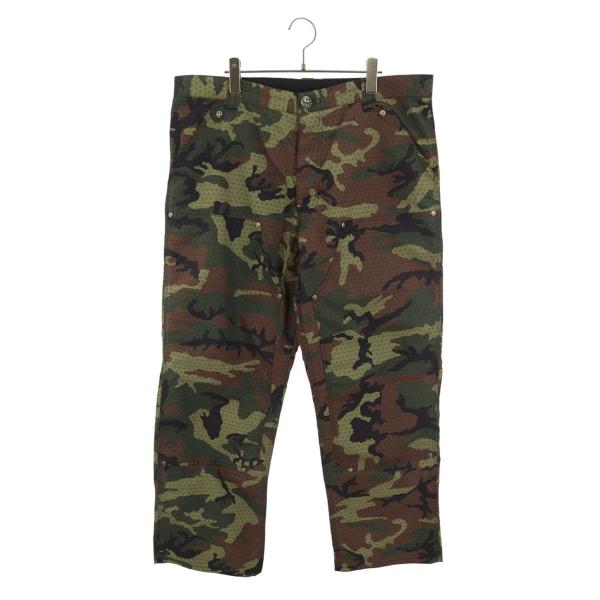 クロムハーツ  CARPENTER DOUBLE KNEE カーペンターダブルニー CHプラス総柄カモフラロングパンツ メンズ 36インチ CHROME HEARTS（クロムハーツ） ロングパンツ 36インチ CARPENTER