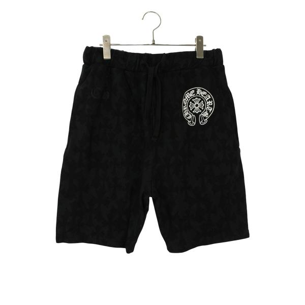 クロムハーツ サイズ:M セメタリー総柄スウェットハーフパンツ 中古 SJ02 CHROME HEARTS（クロムハーツ） ハーフパンツ サイズ:M セメタリー総柄