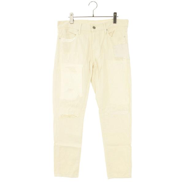 ポロラルフローレン サイズ:28インチ  211633301001 ダメージリペア加工デニムパンツ 中古 BS99 POLO RALPH LAUREN（ポロ・ラルフローレン） サイズ:28インチ