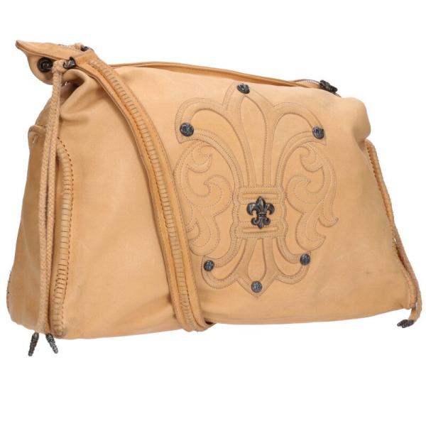 クロムハーツ   BOLO BSフレア装飾レザーショルダーバッグ 中古 OS06 CHROME HEARTS（クロムハーツ） BOLO BSフレア装飾レザーショルダー