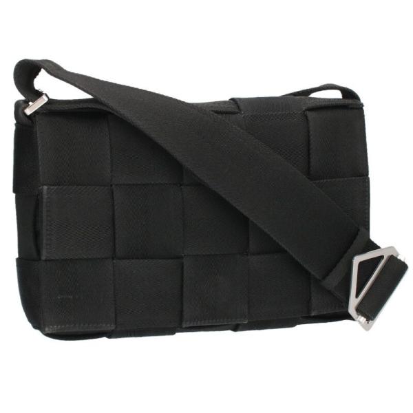 ボッテガヴェネタ   カセット イントレチャートコットンショルダーバッグ 中古 SB01 BOTTEGA VENETA（ボッテガ・ヴェネタ） カセット イントレチャート