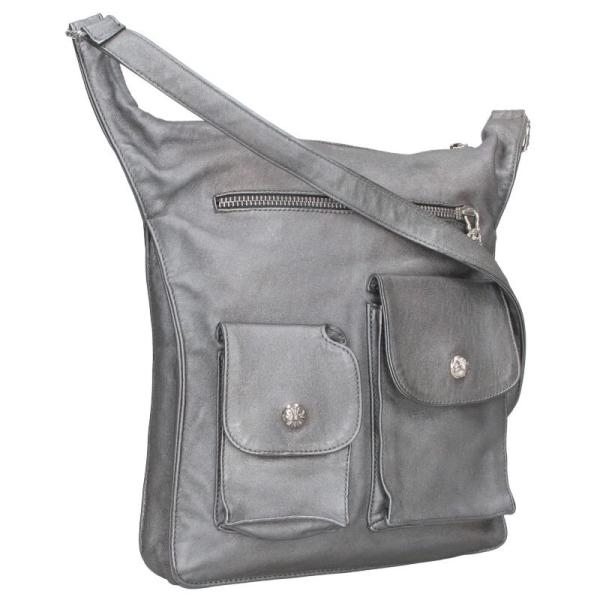 クロムハーツ   F-SLINGER フラップボタンレザーショルダーバッグ 中古 SJ02 CHROME HEARTS（クロムハーツ） ショルダーバッグ F-SLINGER フラップ